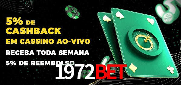 Promoções do cassino ao Vivo 1972bet